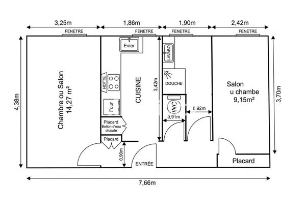 Appartement
         2 pièces
        - 43 m² Exclusivité 99 000 € *