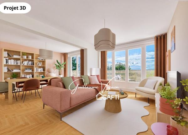 T5 lumineux en étage élevé, proche des commodités