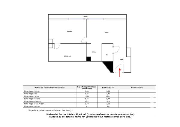 Appartement 2 pièces de 40 m² à Rosny-sous-Bois (93110)