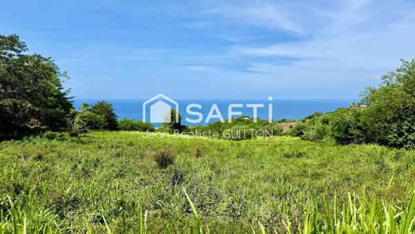 Terrain constructible avec vue mer au Carbet