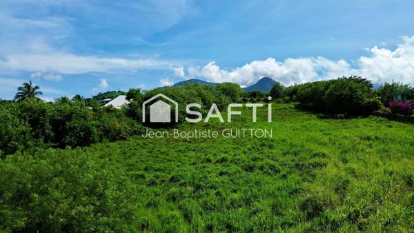 Terrain constructible avec vue mer au Carbet