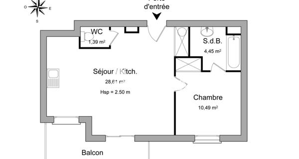 Location Appartement 2 pièces 44.94 m² - Villemoisson-sur-orge 91360
