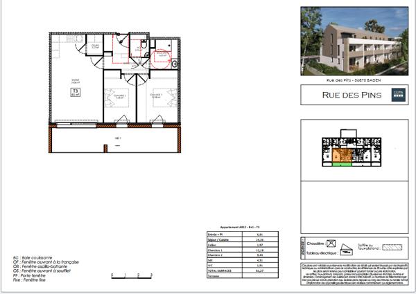 T3 de standing en coeur de Baden