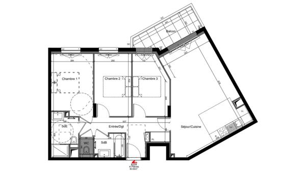 Appartement à vendre 4 pièces 81 m² Clamart