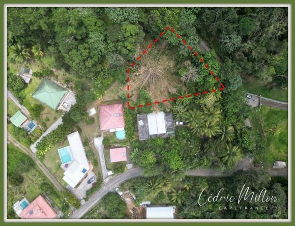 Terrain de 1 000 m² vue mer – Anses-d’Arlet, quartier Cocoyers
