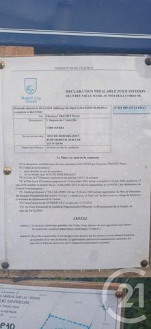 Terrain à vendre  1419 m2 MAREUIL SUR LAY DISSAIS - 85