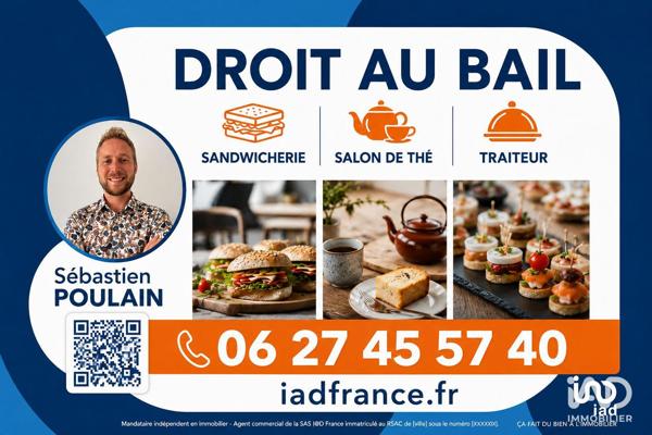 Droit au bail à vendre 58 m² Paris 17
