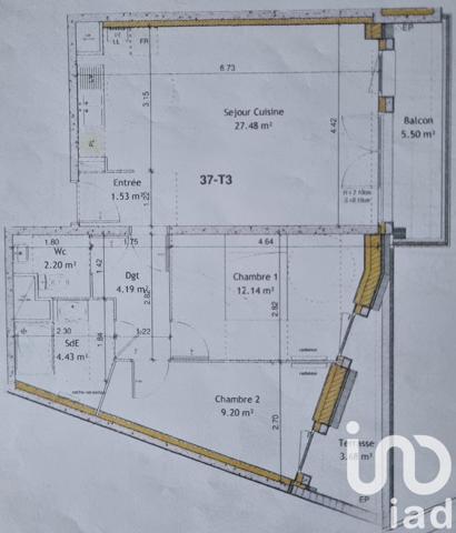 Appartement à vendre 3 pièces 61 m² Ozoir-la-Ferrière