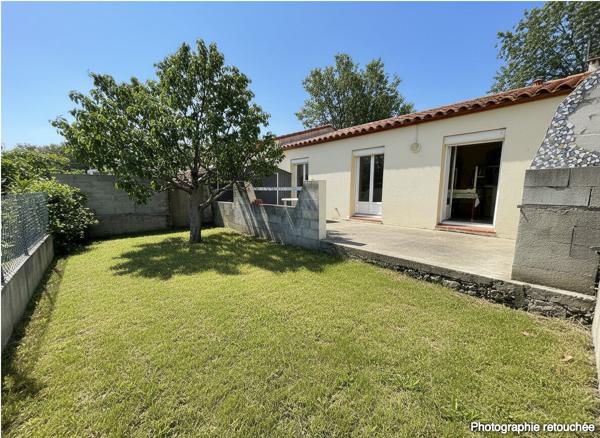 À VENDRE VILLA PLAIN-PIED 2 FACES DE 75 M2 AVEC GARAGE ET JARDIN