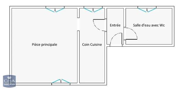 Appartement à louer 1 pièce 26.34m² Laon (02000)