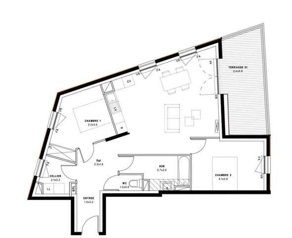 Appartement (neuf) à vendre 3 pièces 71 m² Montpellier