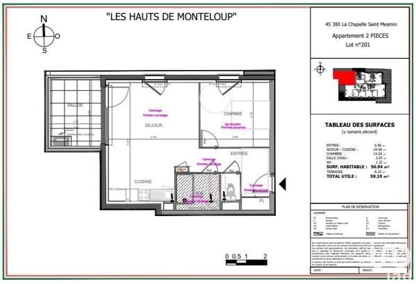Appartement 3 pièces de 62 m² à La Chapelle-Saint-Mesmin (45380)