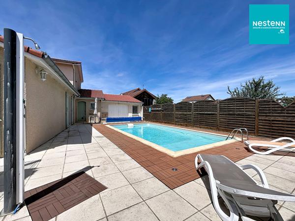 Maison familiale Saint-Rambert -  5 pièces - 4 chambres avec double garage, jardin et piscine !