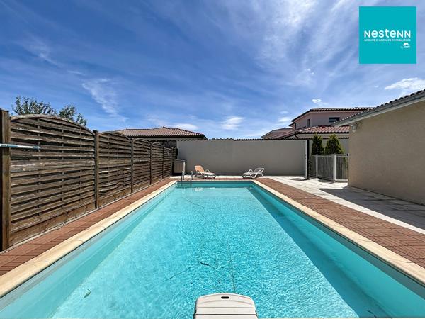 Maison familiale Saint-Rambert -  5 pièces - 4 chambres avec double garage, jardin et piscine !