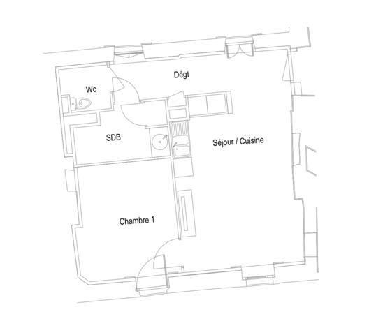 Lodève (34700) Lot 9 - Appartement 2 pièces de 48 m2 au troisième et dernier étage avec ascenseur