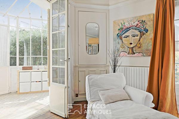 Belle meulière rénovée par un architecte d’intérieur et son jardin méditerranéen