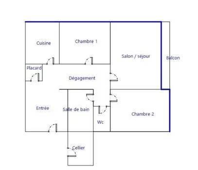 T3 d’environ 66 m² avec balcon – Idéal résidence principale ou investissement