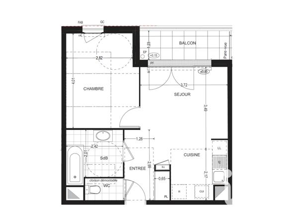 Appartement à vendre 2 pièces 41 m² Sannois