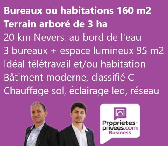 NIEVRE - CONSTRUCTION ATYPIQUE 160 M2 SUR TERRAIN 3 HA, AU BORD DE L'EAU