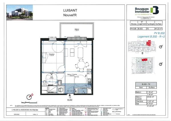 Location                                                      Appartement
                        
                     2 pièces                      41 m2                     à Luisant