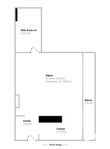 Appartement à vendre 2 pièces 48 m² Boulogne-Billancourt