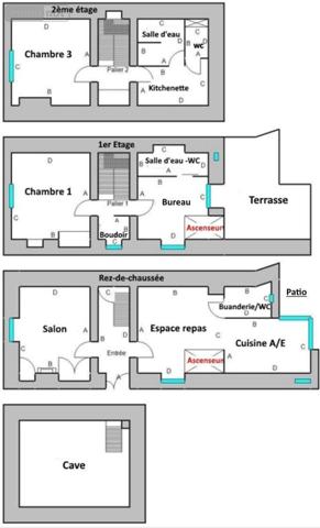 Maison de ville à vendre à Le Mans dans la Sarthe (72000), ref : NL-72000-300   
AUVRAY