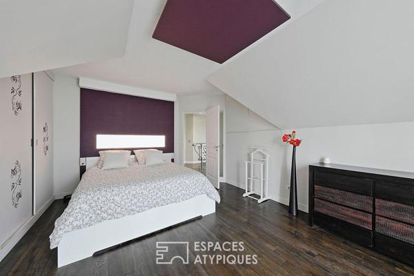 Villa d’architecte et son jardin paysager avec piscine