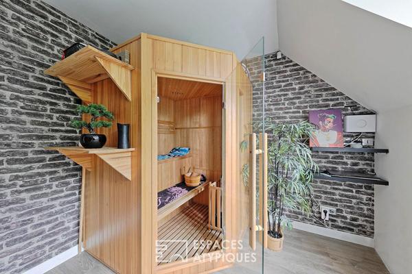 Villa d’architecte et son jardin paysager avec piscine