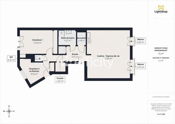 Appartement
         3 pièces
        - 74 m² Exclusivité 735 000 € *