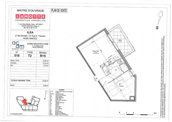 Appartement à louer 2 pièces - 41 m²