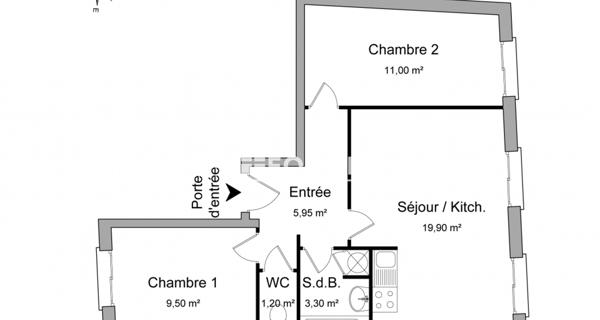 Location Appartement 3 pièces 51.62 m² - Strasbourg 67000