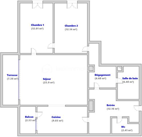 Appartement de 87 m²