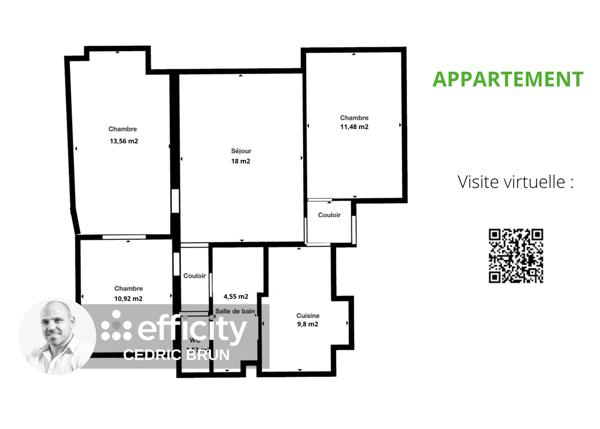 Appartement 4 pièces - 72 m²