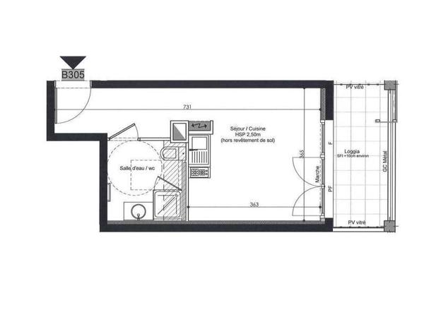 Appartement 1 pièce                                        - 44600 Saint-Nazaire - CENTRE VILLE - GARE Réf : 3609