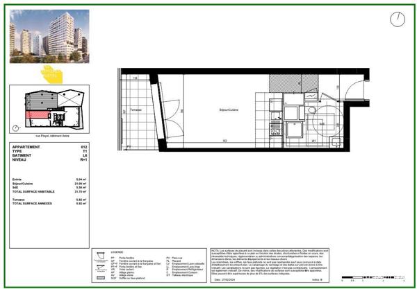 Appartement à vendre 1 pièce 32 m² Saint-Denis