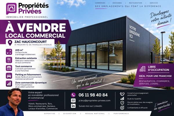 HAUCONCOURT -  MURS, LOCAL COMMERCIAL LIBRE 425 M² - EXTRACTION - TOUT COMMERCE