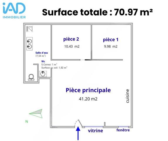Boutique/Local commercial à vendre 70 m² Muret