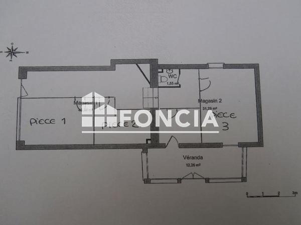 Location Local commercial 4 pièces 85.4 m² - 138 RUE DE LA REPUBLIQUE Peage De Roussillon 38550