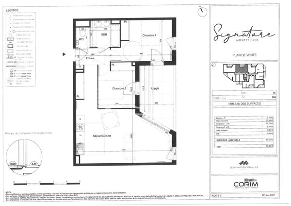 Appartement · Location Montpellier (34090) 3 pièces · 63m²