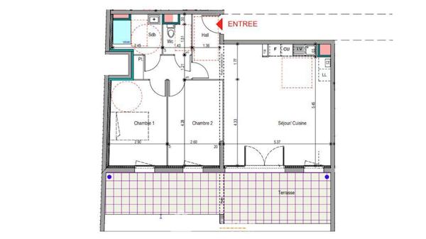 Appartement 51 m² à istres 13800