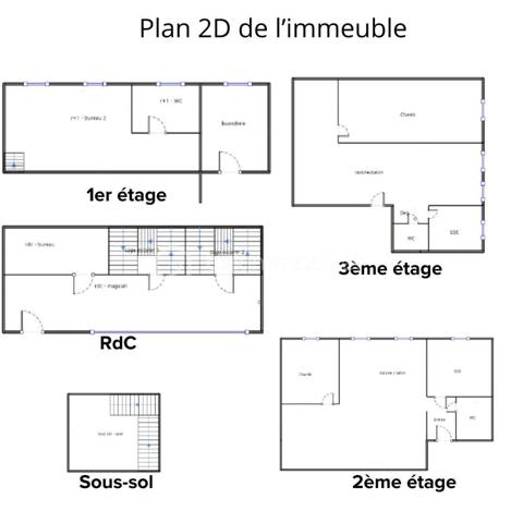 Immeuble mixte de 124 m²