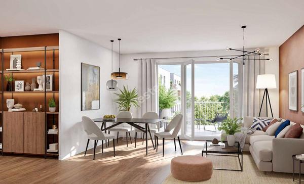 Appartement T2 de 55m² avec terrasse de 12m² et 1 place de stationnement privative