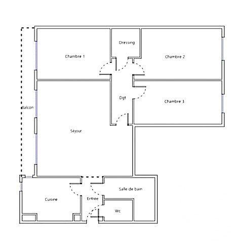 Appartement 5 pièces de 74 m² à Dijon (21000)
