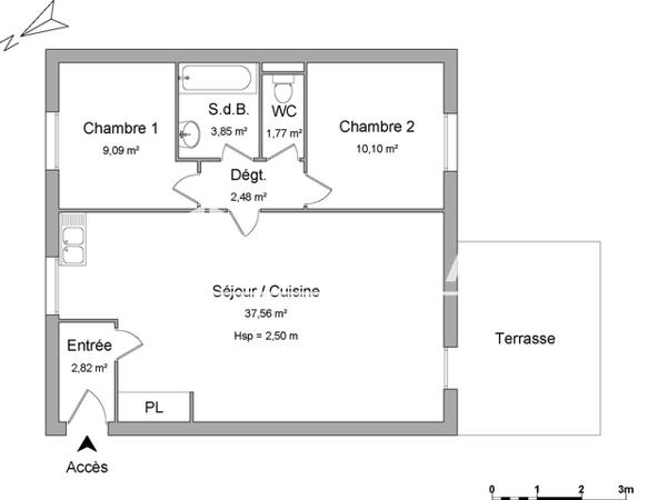 Location Appartement 3 pièces 67.7 m² - 3 PARC DES CERISIERS Grandfontaine 25320