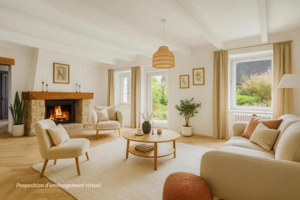 Vente Maison de caractère avec jardin clos,180 m², commodités à pied, Trébeurden (22560)