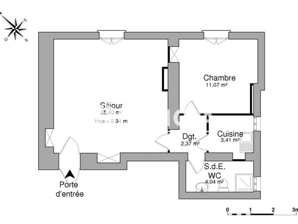 Location Appartement 2 pièces 46.29 m² - 9 AVENUE FRANKLIN ROOSEVELT Nimes 30900