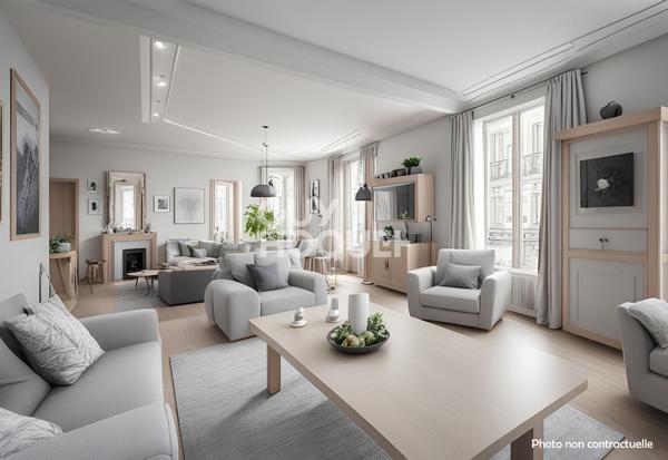 PARIS XVI, La Muette, Familial 3 chambres, Lumineux, Pièces de vie 52m2