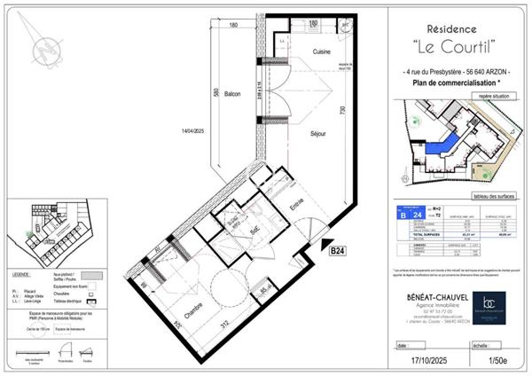 ARZON Appartement 2 pièces 43 m²
