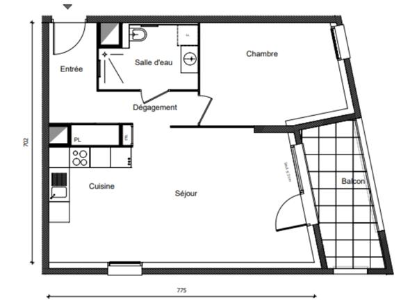 appartement à vendre 2 pièces BONNEVILLE (74)