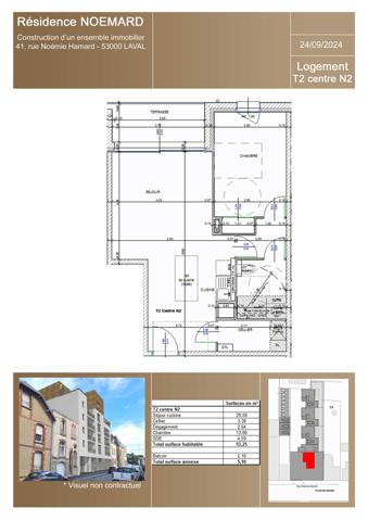 Appartement 2 pièces - 53 m²